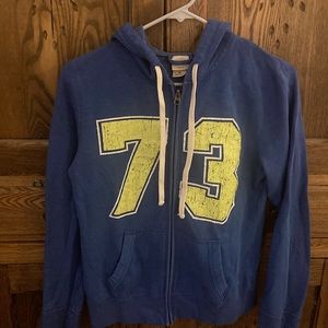 Medium Blue Zip-Up Hoodie